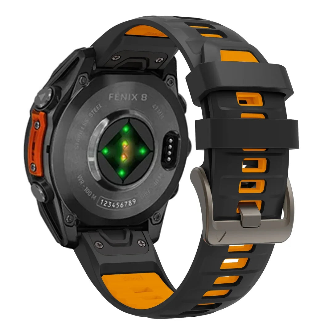 Silicone Sport Watch Band 22mm & 26mm – Breathable Replacement for 47mm and 51mm Smartwatches