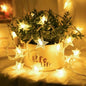 Battery Operated LED Crystal Ball String Lights – 10/20/40/80 LED, 1–10 m (3–33 ft) Fairy Garland for Holiday, Christmas & Home Decor