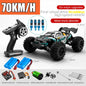 Rc Car Off Road 4x4 High Speed 70KM/H Remote Control Car with LED Headlight Brushless 4WD 1/16 Monster Truck Toys for Boys Gift