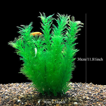 Artificial Aquarium Plants — Plastic Underwater Decorations for Fish Tanks, Realistic Aquarium Decor