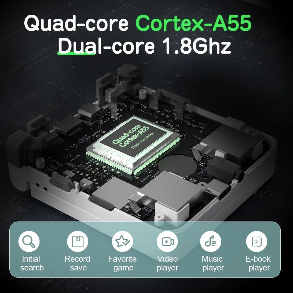 3.5-Inch IPS Retro Handheld Game Console — Linux Onion OS, 5000+ Games, Wi‑Fi, Mini HDMI, Type-C, 3000mAh Battery