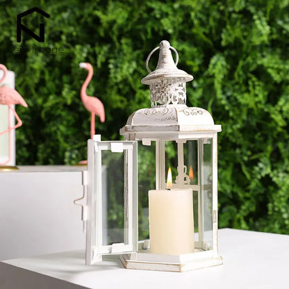 Metal Candle Lantern – Nordic Style Indoor & Outdoor Candle Holder