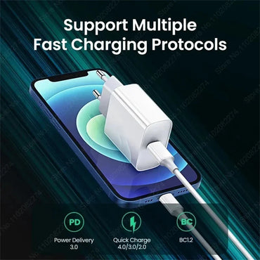 40W USB-C PD Fast Charger for iPhone - Single USB-C Port Rapid Charging