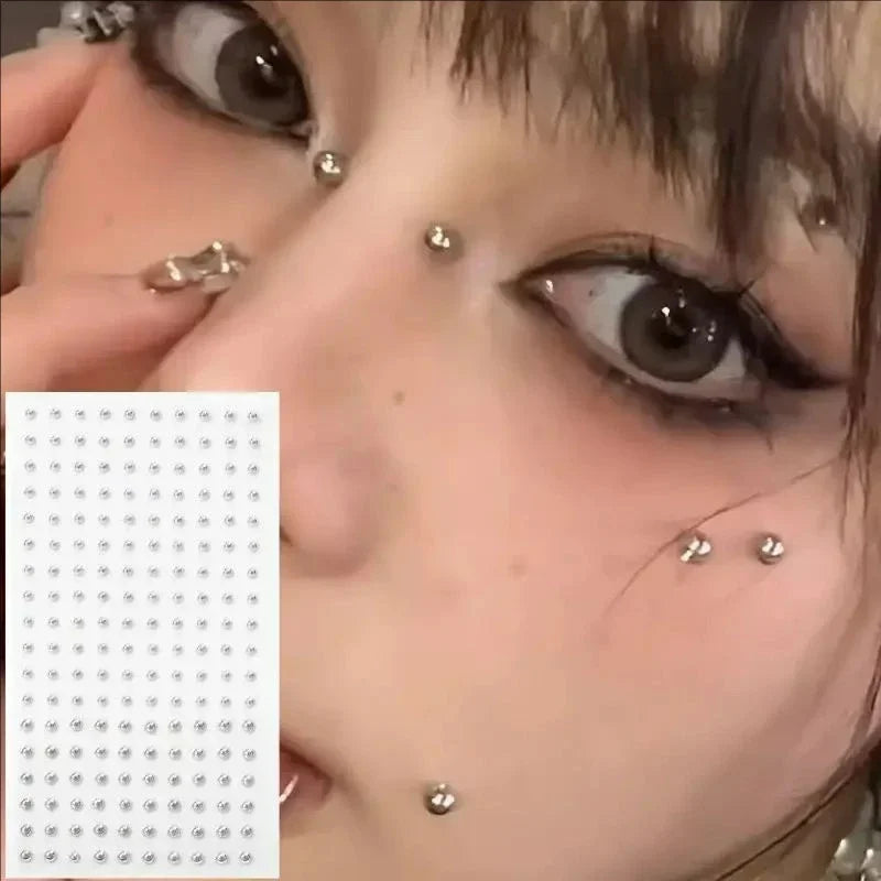 58pcs Non Piercing Lip Nails Sticker Selfadhesive Waterproof Reusable