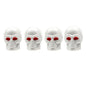Skull Valve Stem Caps 4-Pack ABS Chrome Tire Valve Covers for Cars Motorcycles Bikes