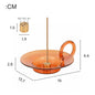 Glass Incense Holder Brass Nine-hole Incense Stick Holder with Glass Ash Catcher Incense Burner for Meditation Yoga Spa