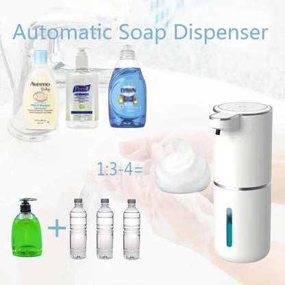 Automatic Foam Soap Dispenser Touchless Infrared Sensor USB Rechargeable — Hands-Free for Bathroom & Kitchen