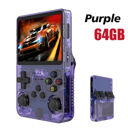 128GB Open-Source Retro Handheld Game Console - 3.5" (8.9 cm) IPS Screen, Linux Pocket Video Player, Orange