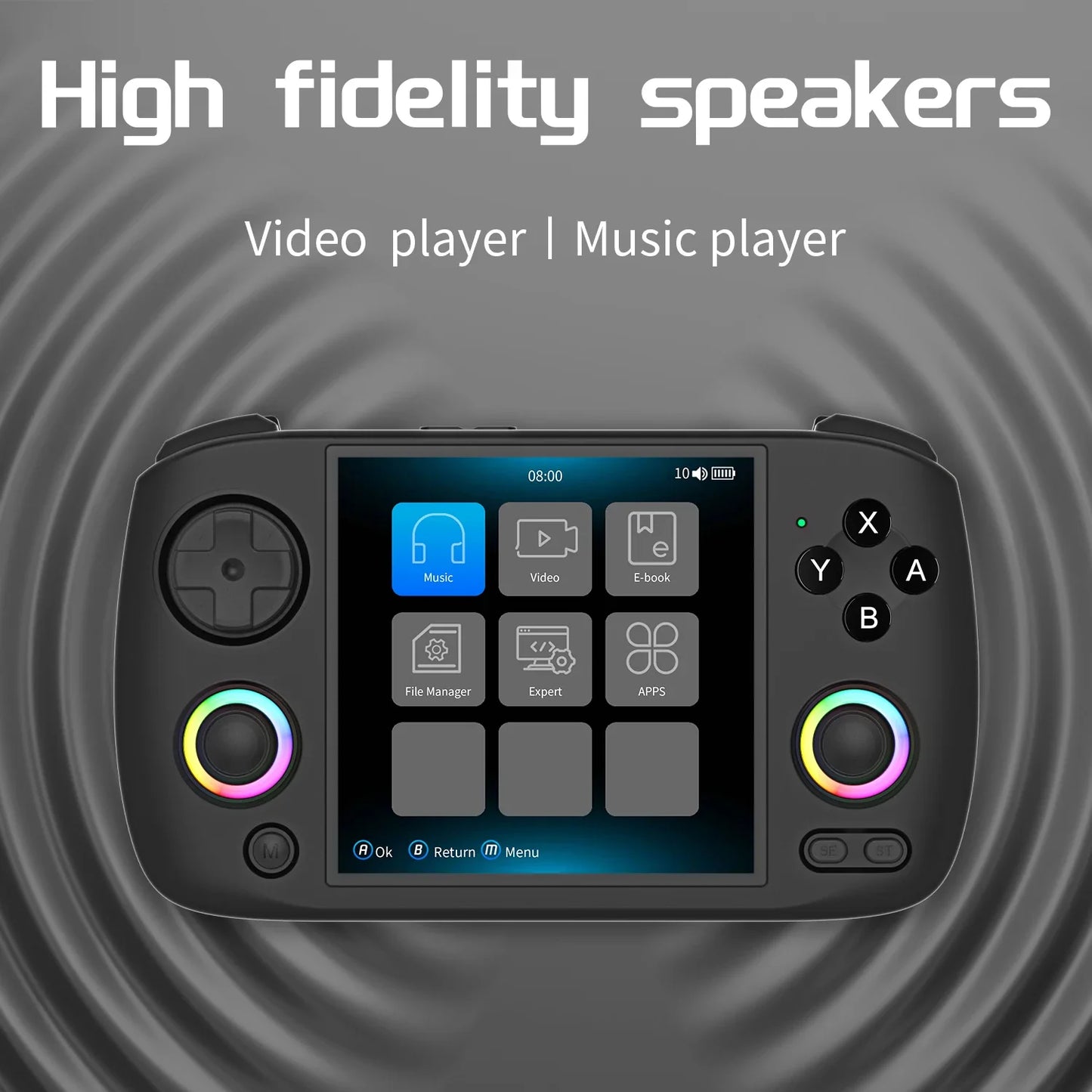 Retro Handheld Game Console 3.95-Inch IPS Screen | Linux OS | 5000+ Built-in Games | HDMI TV Out & Bluetooth | 3800mAh