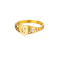 Fashion Hollow Initial Letter Heart Rings For Women Gold Color Stainless Steel A-Z Letter Ring Aesthetic Wedding Jewelry Gift