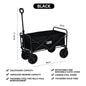 Collapsible Folding Utility Wagon – Heavy-Duty Large Capacity Portable Beach & Camping Trolley