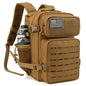 Tactical 25L Laser-Cut MOLLE Backpack - 900D Polyester Water-Resistant Daypack with Velcro Patch Panel, 15.7 x 9.8 x 9.8 in (40 x 25 x 25 cm)