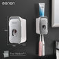 Automatic Wall-Mounted Toothpaste Dispenser & Toothbrush Holder – Punch-Free Bathroom Organizer