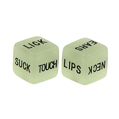 2PCS Sexy Dice Acrylic Fluorescence Dice Entertainment Toy Gambling Dice 6 Sides