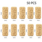 50/100 Pack Natural Cork Wine Bottle Stoppers – Reusable Sealing Corks for Wine Bottles, Bar & Kitchen Accessories