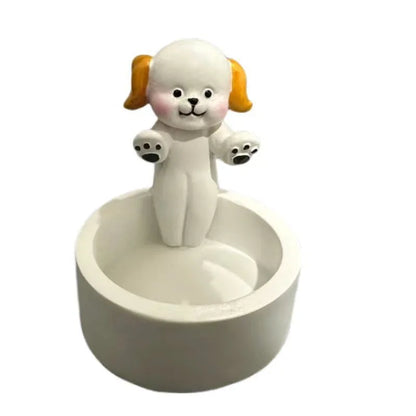 Cute Cat Candle Holder Resin Tea Light Holder for Home, Office & Desk Decor