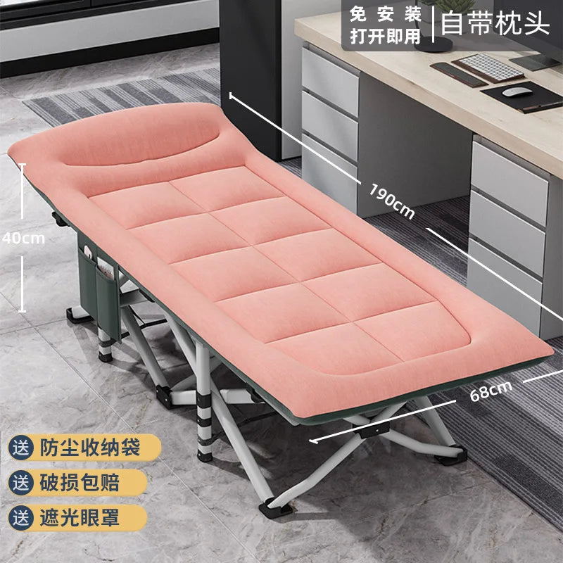 Camping Cot Comfortable with Pad Portable Folding Bed for Sleeping