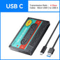 USB-C SATA III 2.5-Inch (63.5 mm) SSD/HDD Enclosure 6Gbps Shockproof External Hard Drive Case for PC Laptop