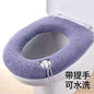Winter Warm Toilet Seat Cover Mat Bathroom Toilet Pad Cushion with Handle Thicker Soft Washable Closestool Warmer Accessories