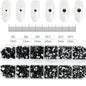 180pcs AB Flatback Glass Nail Rhinestones - Multi-Shape Gems for DIY Nail Art
