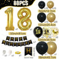Black Gold Birthday Table Runner 30 50 Birthday Tablecloth Balloon Party Decoration For Home Backdrop Wedding Adult Anniversary