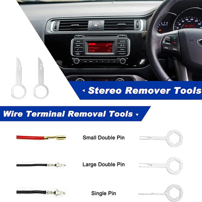 Car Panel Trim Removal Tool Kit — 5/11/41-Piece Pry Sets for Dash, Door & Audio Install (Blue/Red)