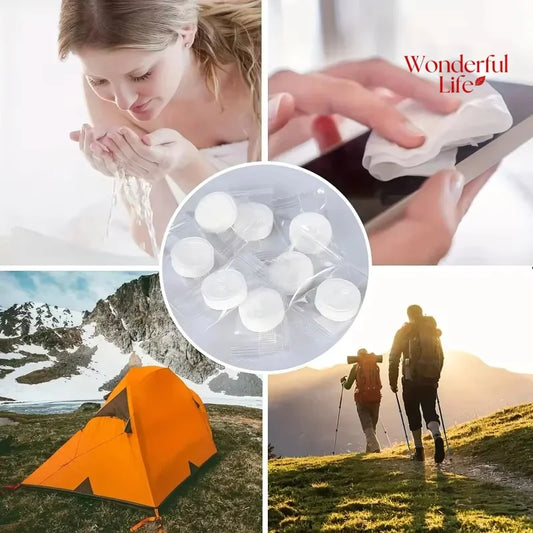 50/100 Pack Portable Compressed Facial Towels Disposable Non-Woven Makeup & Cleansing Wipes