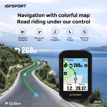 iGPSPORT BSC300T GPS Bike Computer - 2.4" Color Touchscreen, Global Map, ANT+ Bluetooth, 20hr Battery, E-bike Support