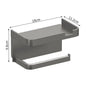 Wall-Mounted Toilet Paper Holder with Shelf — ABS Plastic Storage Rack for Bathroom & Kitchen, Phone and Towel Organizer