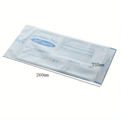 200-Pack Disposable Sterilization Bags for Nail Tools – Medical-Grade Paper & CPP/PET Film