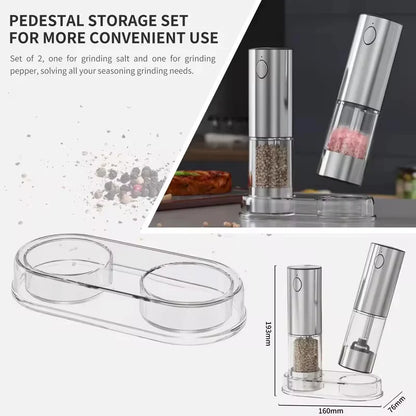 Automatic USB Rechargeable Salt & Pepper Grinder – Adjustable Ceramic Spice Mill (1 or 2-Pack)