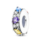 100% 925 Sterling Silver Rainbow Zircon Butterfly Dragon Silicone Stopper Charms - Colorful Beads for DIY Bracelets, Customizable Jewelry for All Occasions