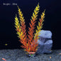 Artificial Aquarium Plants – Plastic Underwater Green Shrubs with Resin Base, Fish Tank Decoration