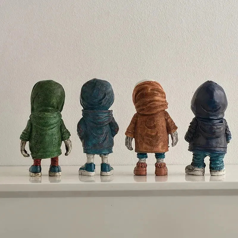 Halloween Resin Skeleton Figurines, 15 x 6 x 4cm, 1 or 4 Pieces