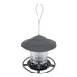 Large Hanging Bird Feeder 2.6 lb (1.2 kg) Hexagonal Peanut & Seed Dispenser with Perches, Outdoor Garden Feeder