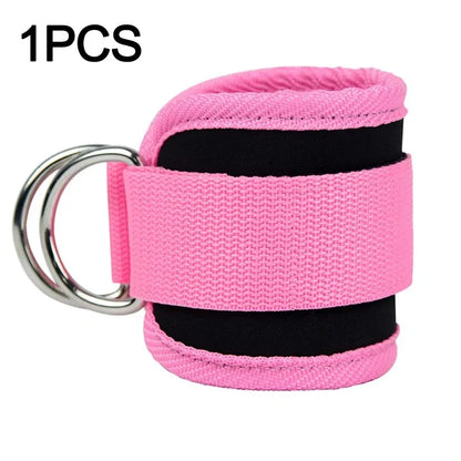 Padded Ankle Strap (1-Pack) - Double D-Ring Cable Machine Cuff for Leg Extensions, Curls & Glute Workouts