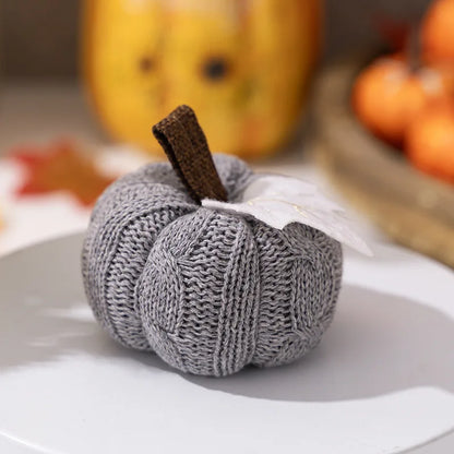 Knitted Halloween Pumpkin Decoration, Cotton, Mix or Single Colors