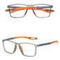 TR90 Rectangle Reading Glasses — Unisex Spring-Hinge Sports Presbyopia Anti Blue Light +1.00 to +4.00 (100–400)