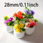 5pcs Mini Flower Pot Decorations Dollhouses Vibrant Artificial Flowers Home Decor Car Mini Flower Pots Holiday Gifts Party Favor
