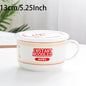 Ceramic Ramen Bowl with Lid Heat Resistant Microwave Safe Soup Bowl for Noodles Salad Rice 800ml (27 fl oz) / 1100ml (37 fl oz)