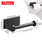 2-Pack No-Drill 304 Stainless Steel Toilet Paper Holder Adhesive Wall-Mount Paper Towel Rack for Bathroom & Kitchen