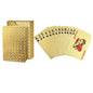 Waterproof Gold Plastic Poker Playing Cards – 52+2 Standard 2.25 x 3.45 in (57 x 87 mm) Washable Durable Cards for Party, Beach & Travel