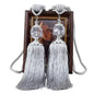 1Pair Tassel Curtain Tieback Crystal Bead Hanging Ball Tie Room Accessories Holder Buckle Rope Bandage Holdback Window Shade