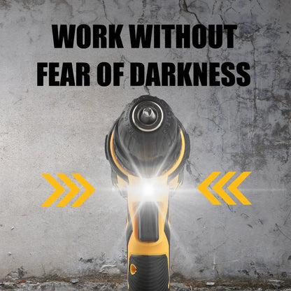Cordless Drill 12V/16.8V/21V Rechargeable Electric Screwdriver - 2-Speed Lithium Battery Multi-Function Power Tool
