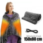 Wearable Heating Electric Blanket Shawl 3 Heated Level Throw Blanket 5v USB Charging Coral Velvet 8 Heated Areas Fast Heating