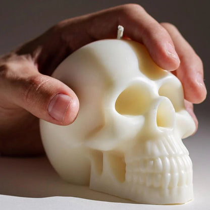 3D Skull Silicone Mold for Candle & Soap Making – DIY Halloween Plaster & Epoxy Craft Casting Mold