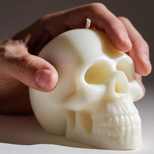 3D Skull Silicone Mold for Candle & Soap Making – DIY Halloween Plaster & Epoxy Craft Casting Mold