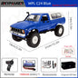 WPL C24-1 Full Scale RC Car 1:16 2.4G 4WD Rock Crawler Electric Buggy Climbing Truck LED Light On-road 1/16 For Kids Gifts Toys