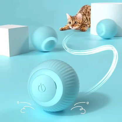 Automatic Rolling Cat Ball Toy - Interactive Self-Moving Smart Kitten Toy for Indoor Play