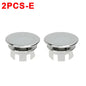 Sink Overflow Ring Cover 1/2/4-Pack Plastic Basin Overflow Hole Trim for Bathroom and Kitchen - Fits 22-24mm & 47-48mm Apertures
